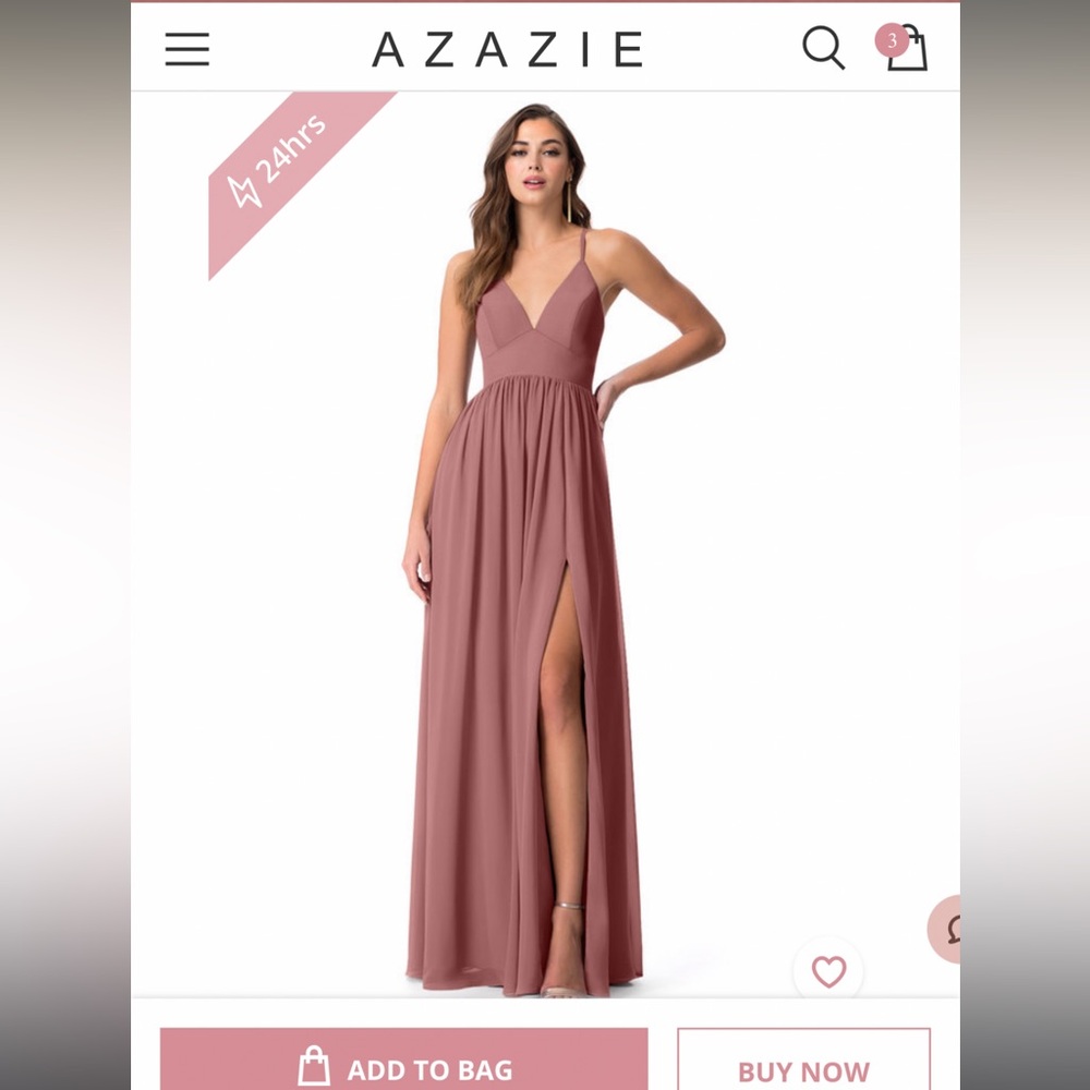 Azazie Dusty Rose bridesmaid dress